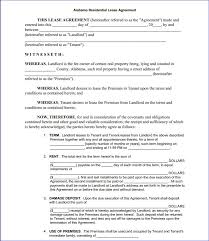 Free Printable Alabama Residential Lease Agreement Printable