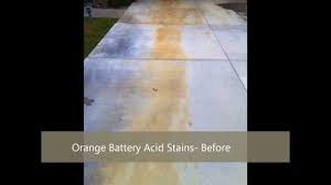 rust and battery acid stain removal