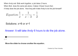 Word Problems With Rational Equations