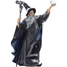 Black Robed Wizard Statue 05 71382