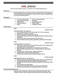 Nanny Resume Examples Are Made For Those Who Are
