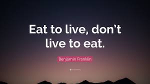 Image result for eat to live