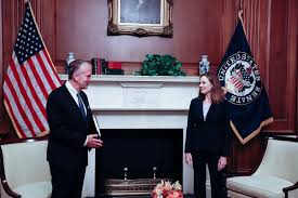 Grote competed in the 1996 summer olympics in atlanta, georgia. Sen Sullivan Meets With Supreme Court Nominee Amy Coney Barrett Anchorage Daily News