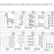 number coloring worksheets for kids