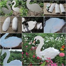 Diy Swan Garden Decor From Plastic Bottles