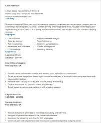 Common duties described in a logistics coordinator resume are storing goods, delivering items to customers, controlling stocks, supervising warehouse operations, managing staff, and negotiating with suppliers. Free 9 Sample Logistics Resume Templates In Ms Word Pdf