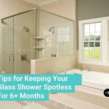 keeping a glass shower door clean for