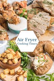 air fryer cooking times free printable