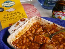 homemade baked beans with marmite and