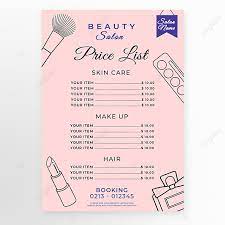 cosmetics beauty salon linear draft