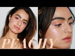 angelic peachy glow makeup tutorial