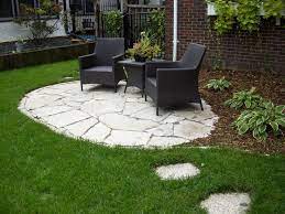 Front Yard Seating Stone Patio