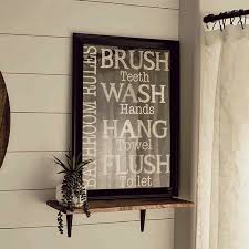 Farmhouse Bathroom Wall Art Display