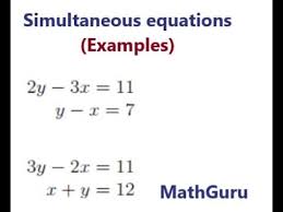 Simultaneous Equations Substitution
