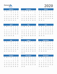 free 2020 calendars in pdf word excel