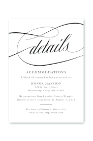 Wedding Invitation Insert Cards Information Template Asharastudios