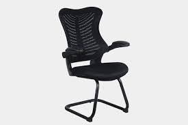 A comfortable desk chair without wheels, which catches the attention with its smooth, contemporary design, being a combination of an ergonomic seating and a sturdy, chromed metal base. Ergonomic 30 Best Office Chairs Improb