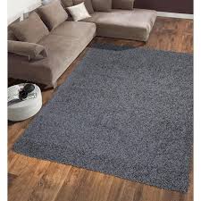 ottomanson flokati faux sheepskin area rug grey 5x7 ft