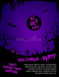Halloween Party Flyer Template Orange And Black Stock