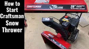 How to start Craftsman Snow Thrower - YouTube