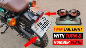 cafe racer tail lights with number