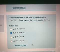 choice find the equation of the line