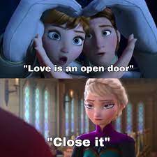 Love may be an open door, but the front page is not. Love Is An Open Door Frozen