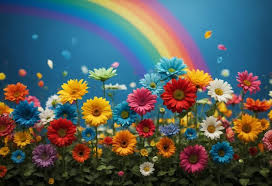 rainbow flowers images free