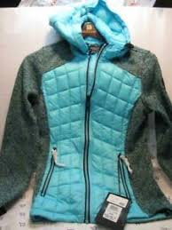 Details About Killtec Leyna Hybrid Hooded Softshell Sweater Jacket Light Blue Ladies Size 4