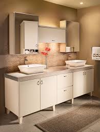 They also come in most units which come wall mounted. Bathroom Vanities Kraftmaid Bathroom Cabinets