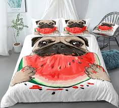 Dogs Eats Watermelon Comforter Set In