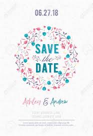 Save The Date Wedding Invitation Card Design Template Stationery