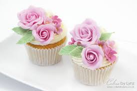 fondant flower rose cupcake tutorial