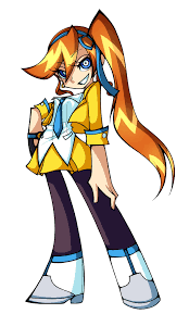drew athena cykes in the panty and stocking artstyle. : rAceAttorney