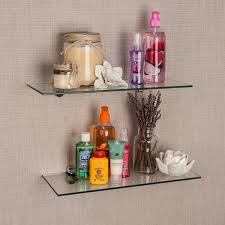 Clear Glass Floating Shelves
