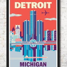 Detroit Poster Detroit Wall Art Detroit