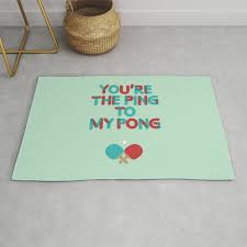 love is like ping pong rug by picomodi