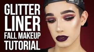 glitter liner cranberry fall makeup