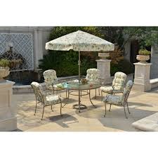 Patio Dining Set With Lazy Susan