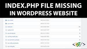 fix index php file missing in wordpress