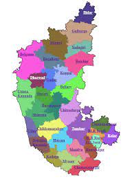 Ecological combination of bright mosaic. Jungle Maps Map Of Karnataka State