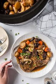….place your rice onto a serving platter. Slow Cooker Pork Chops Vegetables The Crumby Kitchen