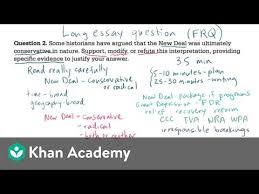 Ap Us History Long Essay Example 1 Video Khan Academy