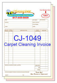 carpet cleaning invoices full color