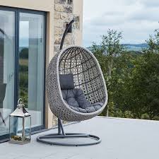 Stone Grey Cocoon Hanging Garden Chair
