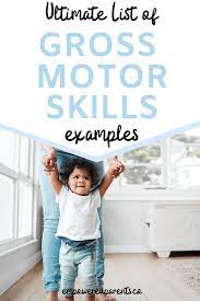 a list of gross motor skills exles