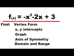 Quadratic Function Y X 2 2x 3 Vertex