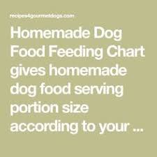 Homemade Dog Food Feeding Chart Serving Size By Dogs