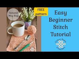 beginner mug rug or dishcloth tutorial