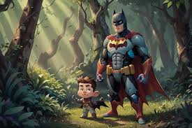batman superman cartoon cute character